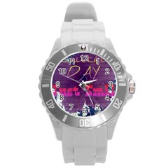 Beautiful Day Just Smile Plastic Sport Watch (large)