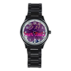 Beautiful Day Just Smile Sport Metal Watch (black)