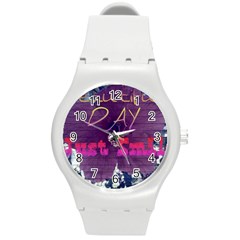 Beautiful Day Just Smile Plastic Sport Watch (medium)