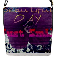 Beautiful Day Just Smile Flap Closure Messenger Bag (small)