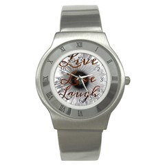 Live Love Laugh Stainless Steel Watch (slim) by SharoleneCollection