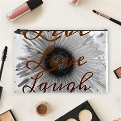 Live Love Laugh Cosmetic Bag (large) by SharoleneCollection