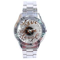 Live Love Laugh Stainless Steel Watch by SharoleneCollection