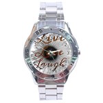 Live love laugh Stainless Steel Watch Front