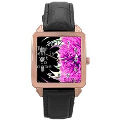 The Best Is Yet To Come Rose Gold Leather Watch 