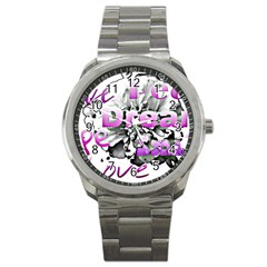 Live Peace Dream Hope Smile Love Sport Metal Watch