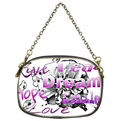 Live Peace Dream Hope Smile Love Chain Purse (one Side)