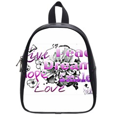 Live Peace Dream Hope Smile Love School Bag (small)