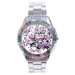 Live Peace Dream Hope Smile Love Stainless Steel Watch