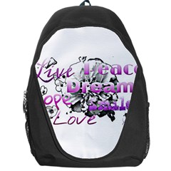 Live Peace Dream Hope Smile Love Backpack Bag