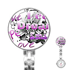 Live Peace Dream Hope Smile Love Stainless Steel Nurses Watch