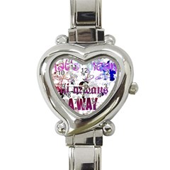 What s Meant To Be Will Always Find A Way Heart Italian Charm Watch  by SharoleneCollection