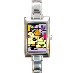 Fighting The Fog Rectangular Italian Charm Watch by FunWithFibro