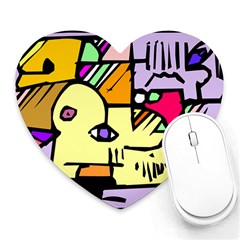 Fighting The Fog Mouse Pad (heart)