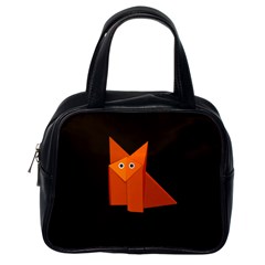 Dark Cute Origami Fox Classic Handbag (one Side) by CreaturesStore