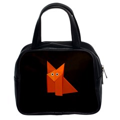 Dark Cute Origami Fox Classic Handbag (two Sides)