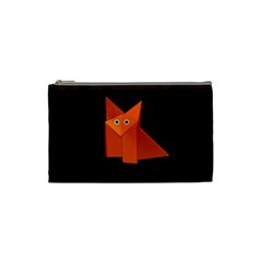 Dark Cute Origami Fox Cosmetic Bag (small)