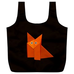 Dark Cute Origami Fox Reusable Bag (xl)