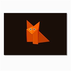 Dark Cute Origami Fox Postcard 4 x 6  (10 Pack) by CreaturesStore