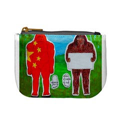 2 Yeh Ren,text & Flag In Forest  Coin Change Purse by creationtruth