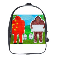 2 Yeh Ren,text & Flag In Forest  School Bag (xl) by creationtruth