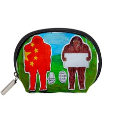 2 Yeh Ren,text & Flag In Forest  Accessories Pouch (small) by creationtruth