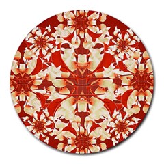 Digital Decorative Ornament Artwork 8  Mouse Pad (round) by dflcprints