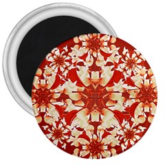 Digital Decorative Ornament Artwork 3  Button Magnet by dflcprints