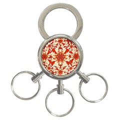 Digital Decorative Ornament Artwork 3-ring Key Chain