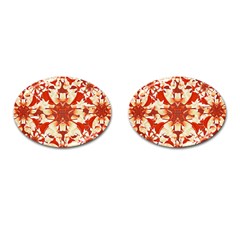 Digital Decorative Ornament Artwork Cufflinks (oval)