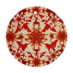 Digital Decorative Ornament Artwork Round Ornament (two Sides) by dflcprints