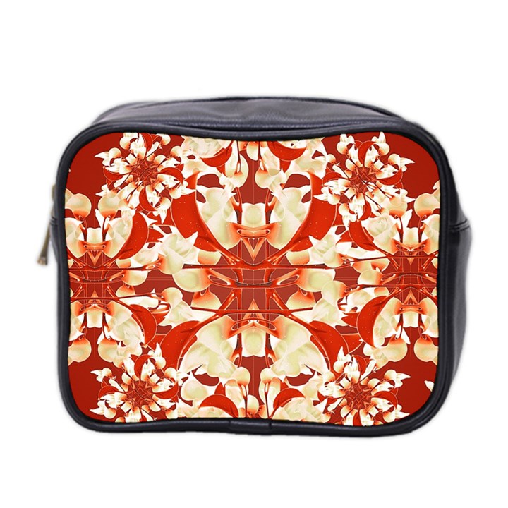 Digital Decorative Ornament Artwork Mini Travel Toiletry Bag (Two Sides)