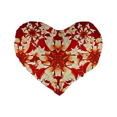 Digital Decorative Ornament Artwork 16  Premium Heart Shape Cushion  by dflcprints