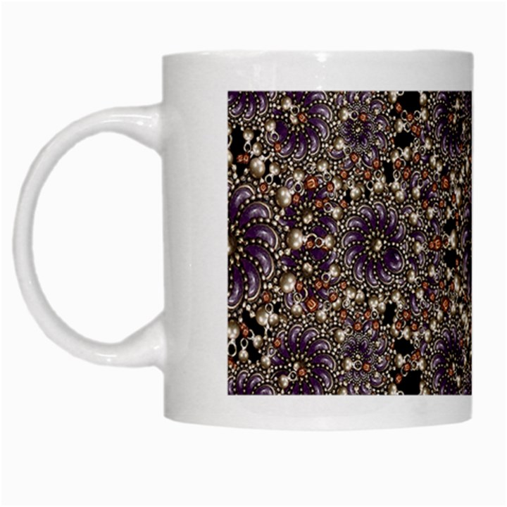 Luxury Ornament Refined Artwork White Coffee Mug