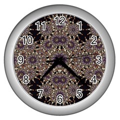 Luxury Ornament Refined Artwork Wall Clock (silver)