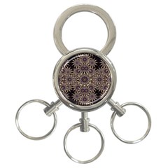 Luxury Ornament Refined Artwork 3-ring Key Chain