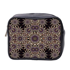 Luxury Ornament Refined Artwork Mini Travel Toiletry Bag (two Sides)