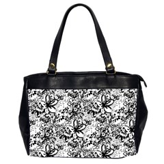  Flower Lace Oversize Office Handbag (two Sides)