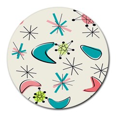 Atomic Era Inspired Round Mousepad