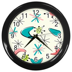 Atomic Era Inspired Wall Clock (black) by GailGabel