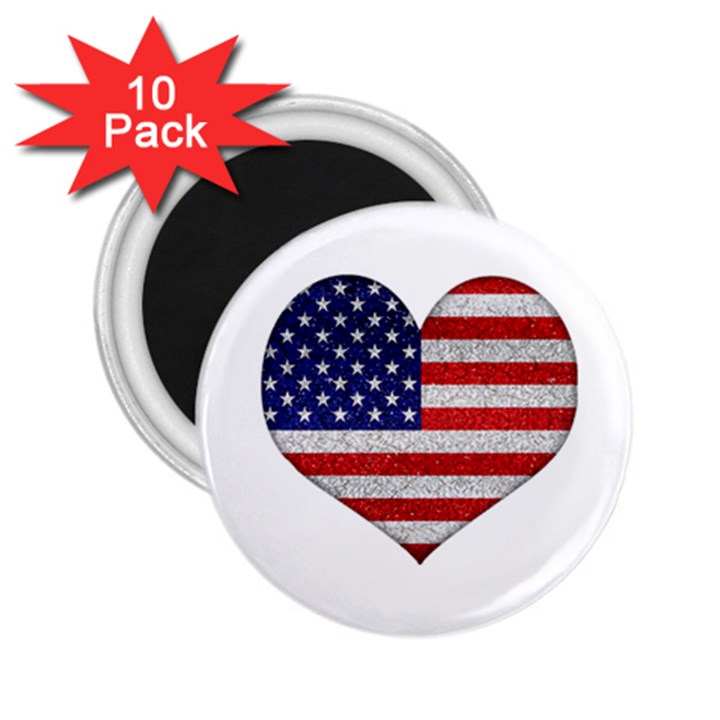 Grunge Heart Shape G8 Flags 2.25  Button Magnet (10 pack)