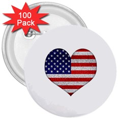 Grunge Heart Shape G8 Flags 3  Button (100 Pack) by dflcprints