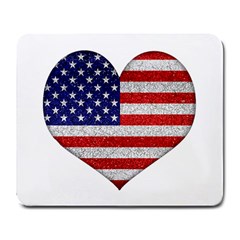 Grunge Heart Shape G8 Flags Large Mouse Pad (rectangle) by dflcprints