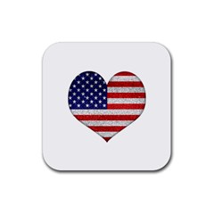 Grunge Heart Shape G8 Flags Drink Coaster (square) by dflcprints