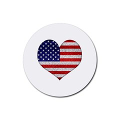 Grunge Heart Shape G8 Flags Drink Coaster (round) by dflcprints