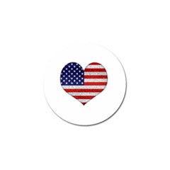 Grunge Heart Shape G8 Flags Golf Ball Marker by dflcprints