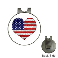 Grunge Heart Shape G8 Flags Hat Clip With Golf Ball Marker by dflcprints