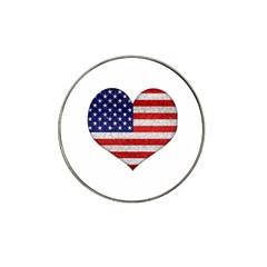 Grunge Heart Shape G8 Flags Golf Ball Marker (for Hat Clip) by dflcprints