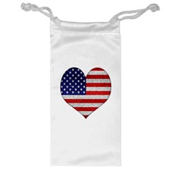 Grunge Heart Shape G8 Flags Jewelry Bag by dflcprints