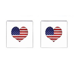 Grunge Heart Shape G8 Flags Cufflinks (square) by dflcprints